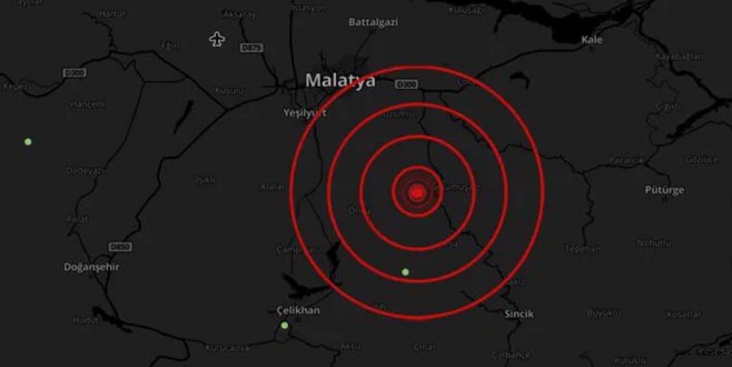 Malatya'da 4.4 büyüklüğünde deprem