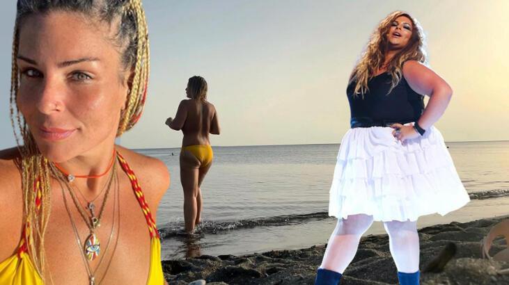Pelin Öztekin üstsüz pozunu paylaştı