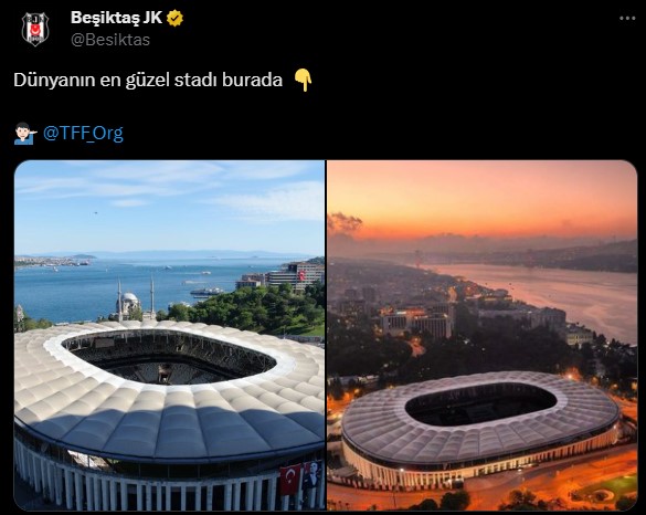 Etiket bile yaptılar! Stadı EURO 2032 listesine yazılmayan Beşiktaş'tan TFF'ye olay gönderme