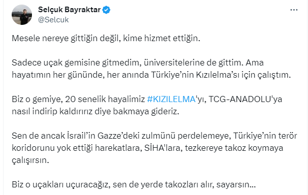 Selçuk Bayraktar'dan