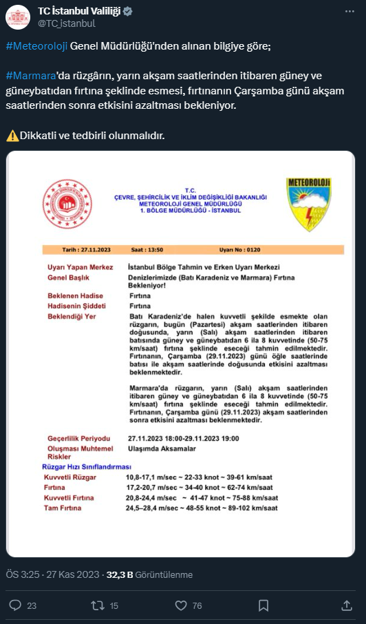 Meteoroloji'den aralarında İstanbul'un da olduğu 23 ile sarı kodlu uyarı: Şiddetli fırtına ve yağış geliyor