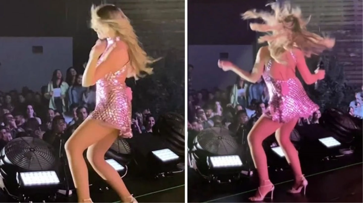 Hadise süper mini elbisesiyle sahnede dans etti
