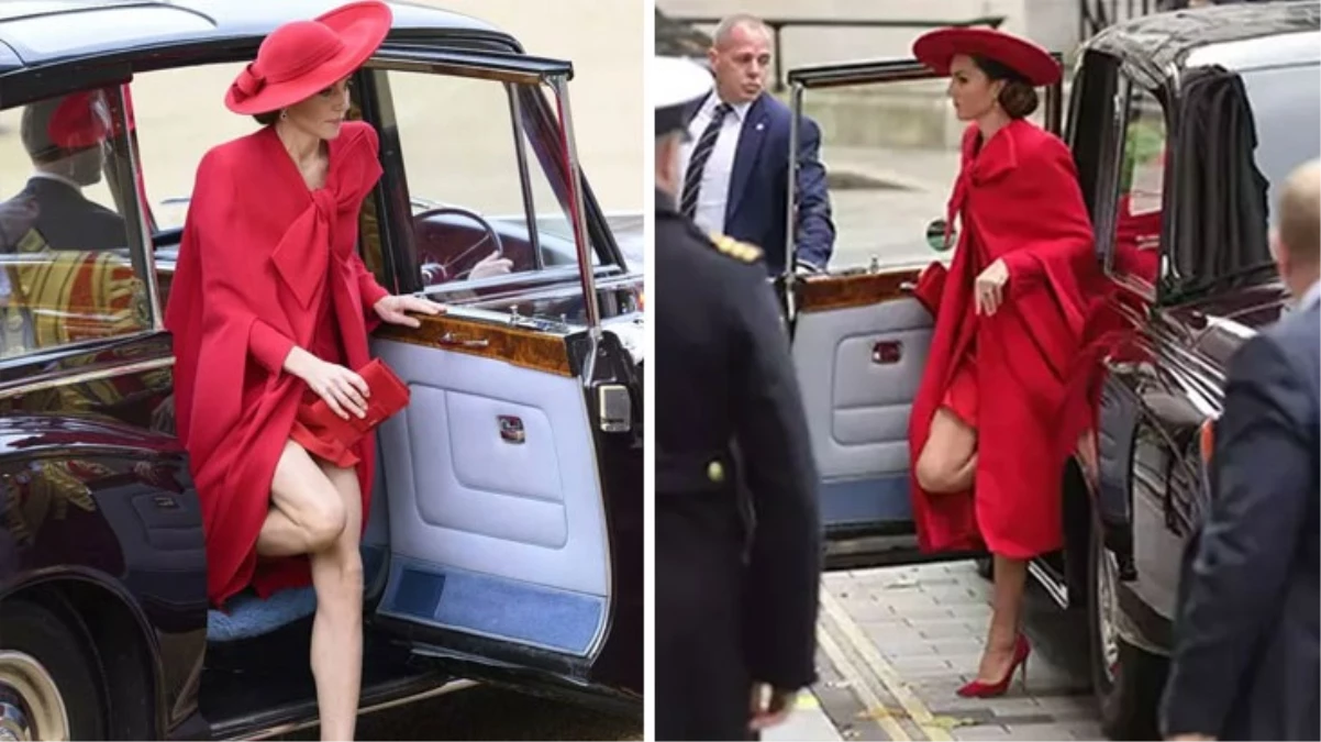 Kate Middleton bacak dekoltesiyle gözleri şaşı etti