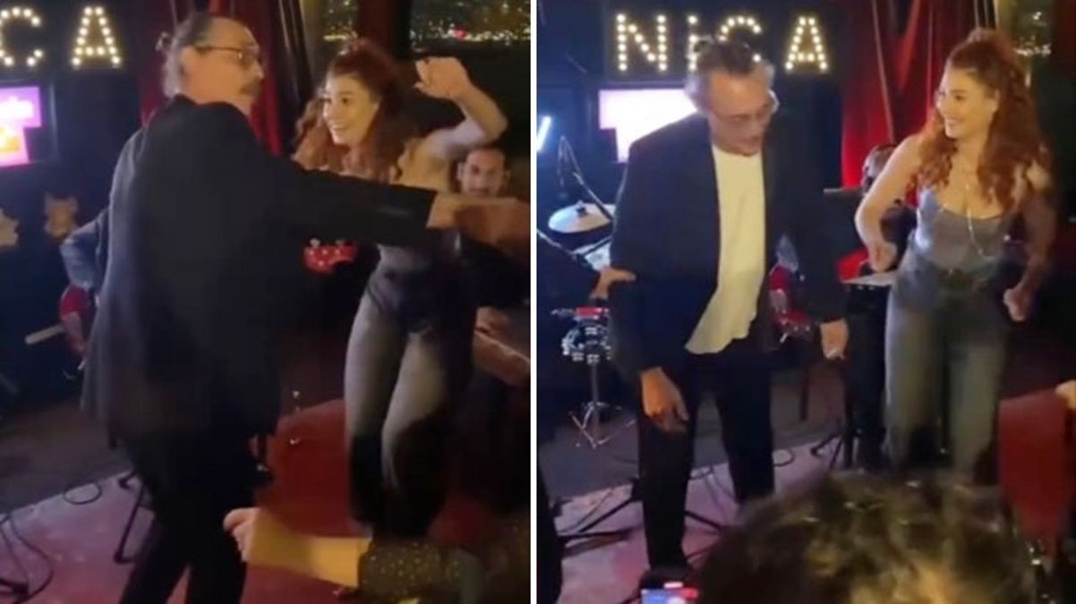 Erdal Beşikçioğlu kızıyla karşılıklı göbek attı