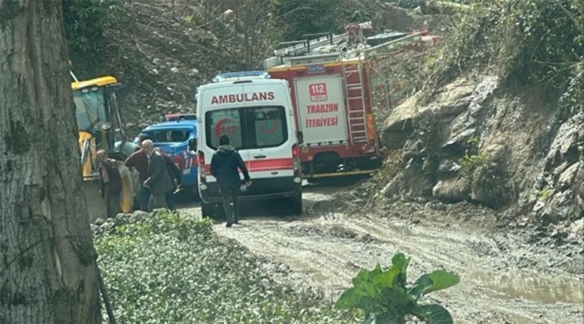 Trabzon'da isale hattı çalışmasında göçük! 3 ölü