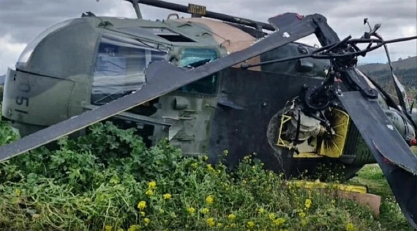 İzmir'de askeri helikopter kaza yaptı:1 yaralı