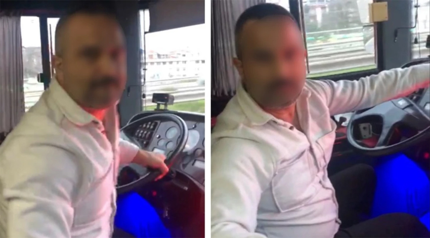 İETT şoförü seyir halindeyken direksiyonu bırakıp kadın yolcuya saldırdı