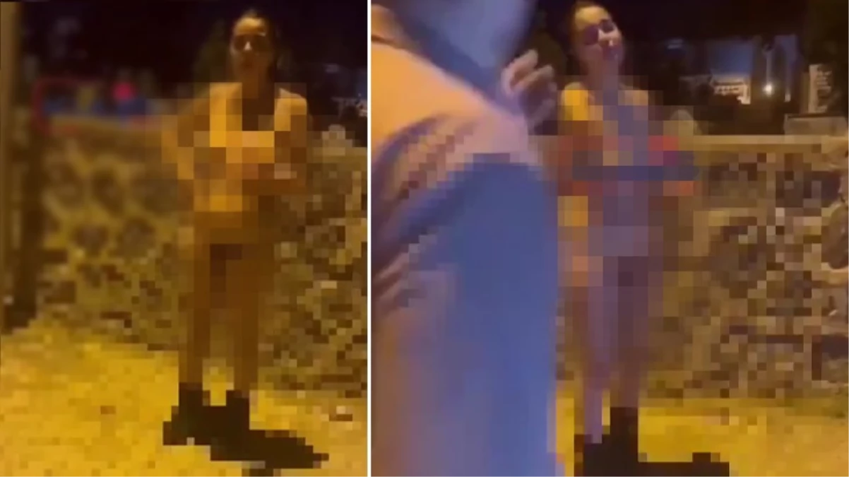 Şanlıurfa'da genç kadın sokak ortasında çırılçıplak görüntülendi