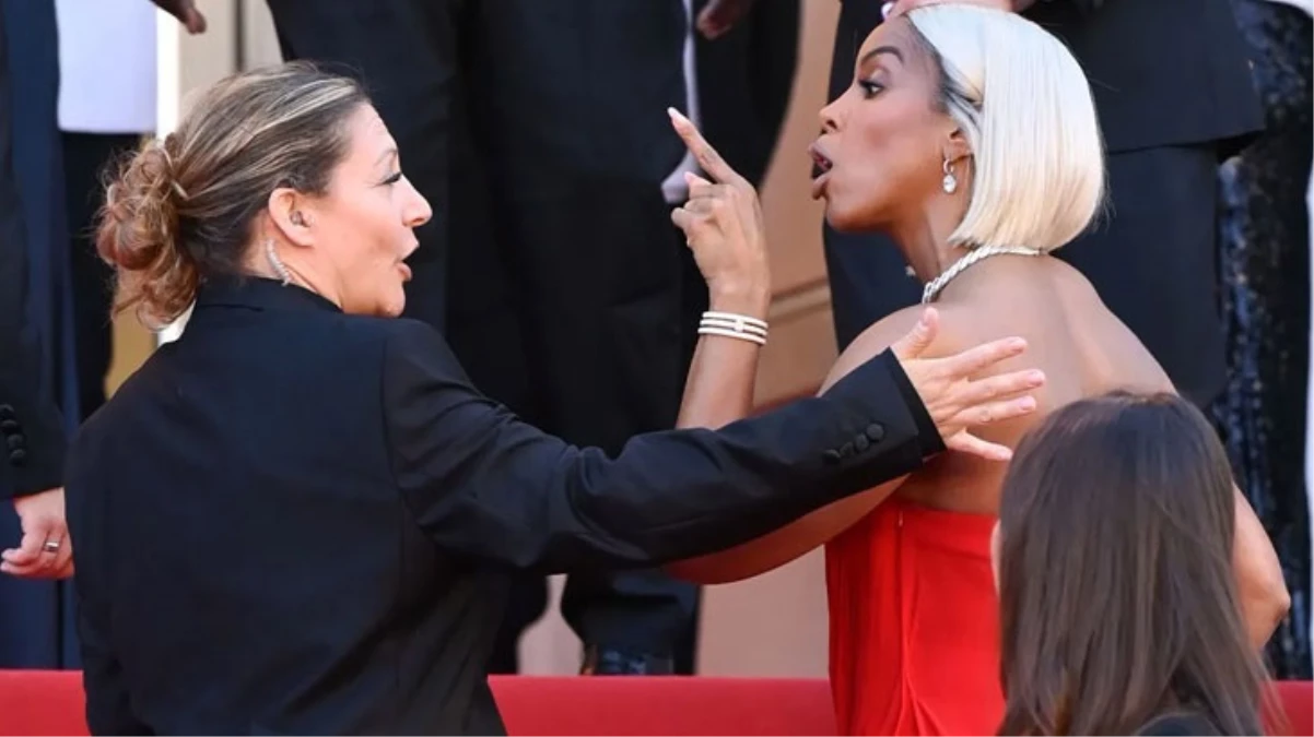 Kelly Rowland Cannes'da kadın güvenlik görevlisini azarladı!