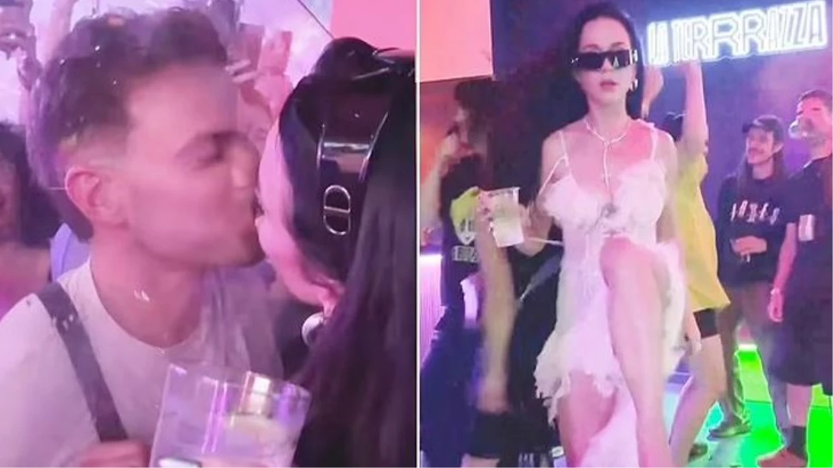 Alkolü fazla kaçıran Katy Perry hayranıyla öpüştü