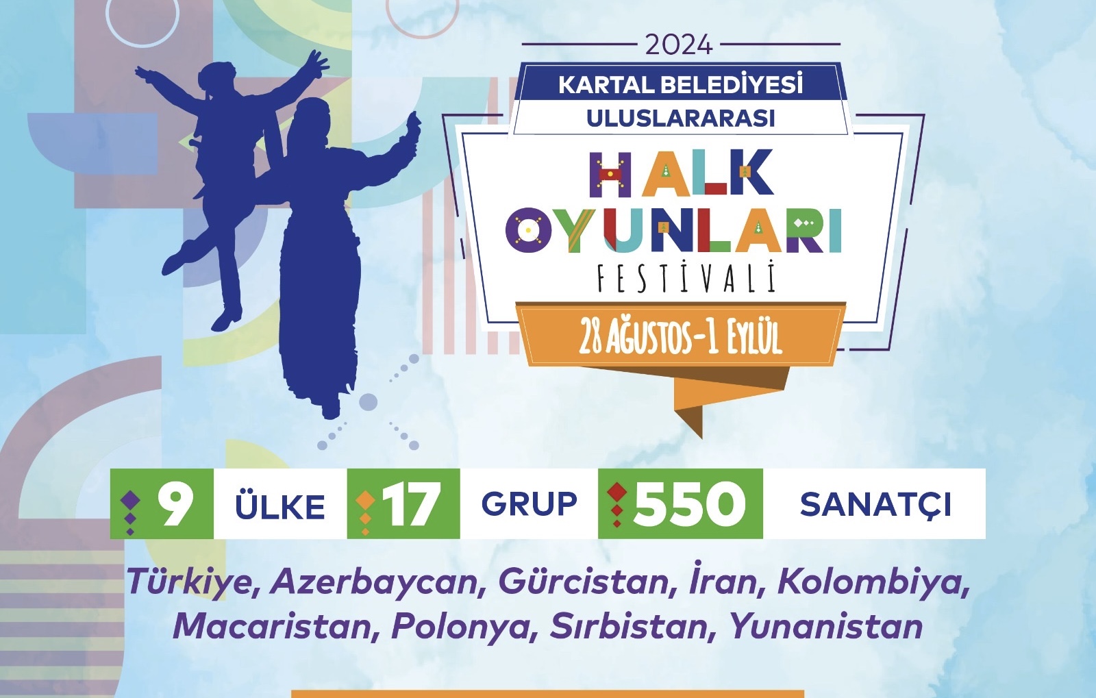 Kartal Belediyesi 3. Uluslararası halk oyunları festivali başlıyor