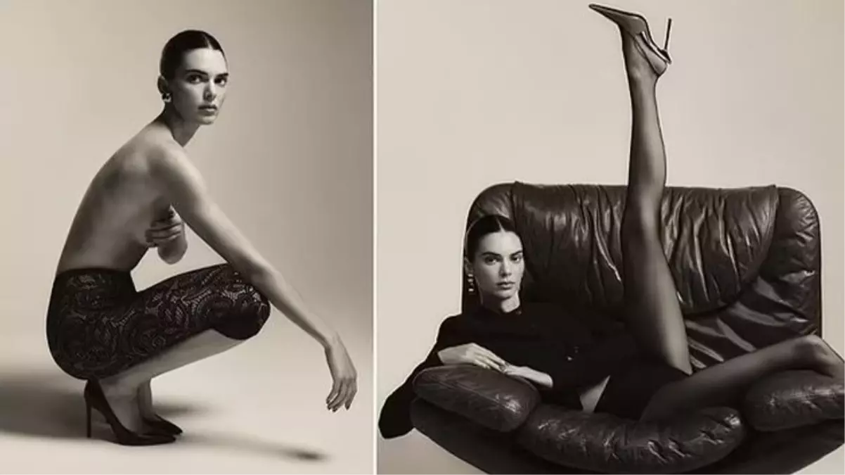 Kendall Jenner, üstsüz pozlar verdi