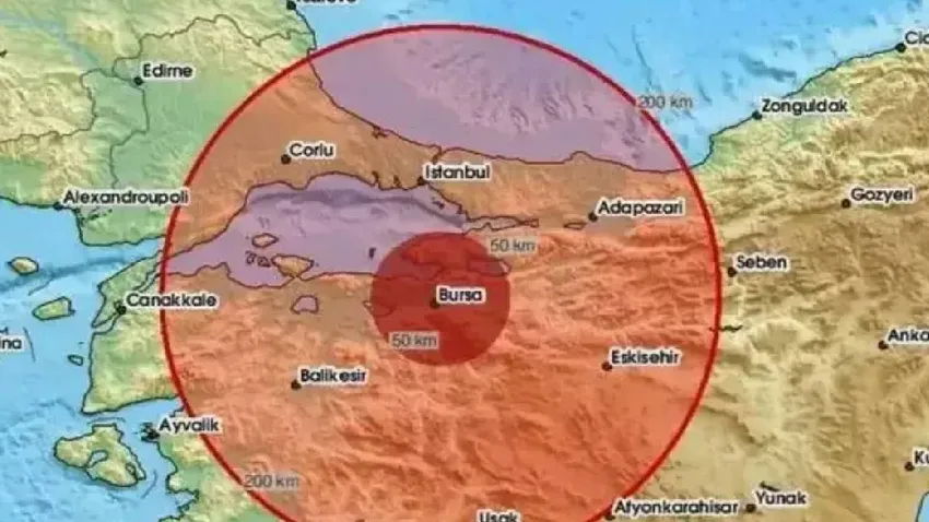 Bursa'da 4 büyüklüğünde deprem