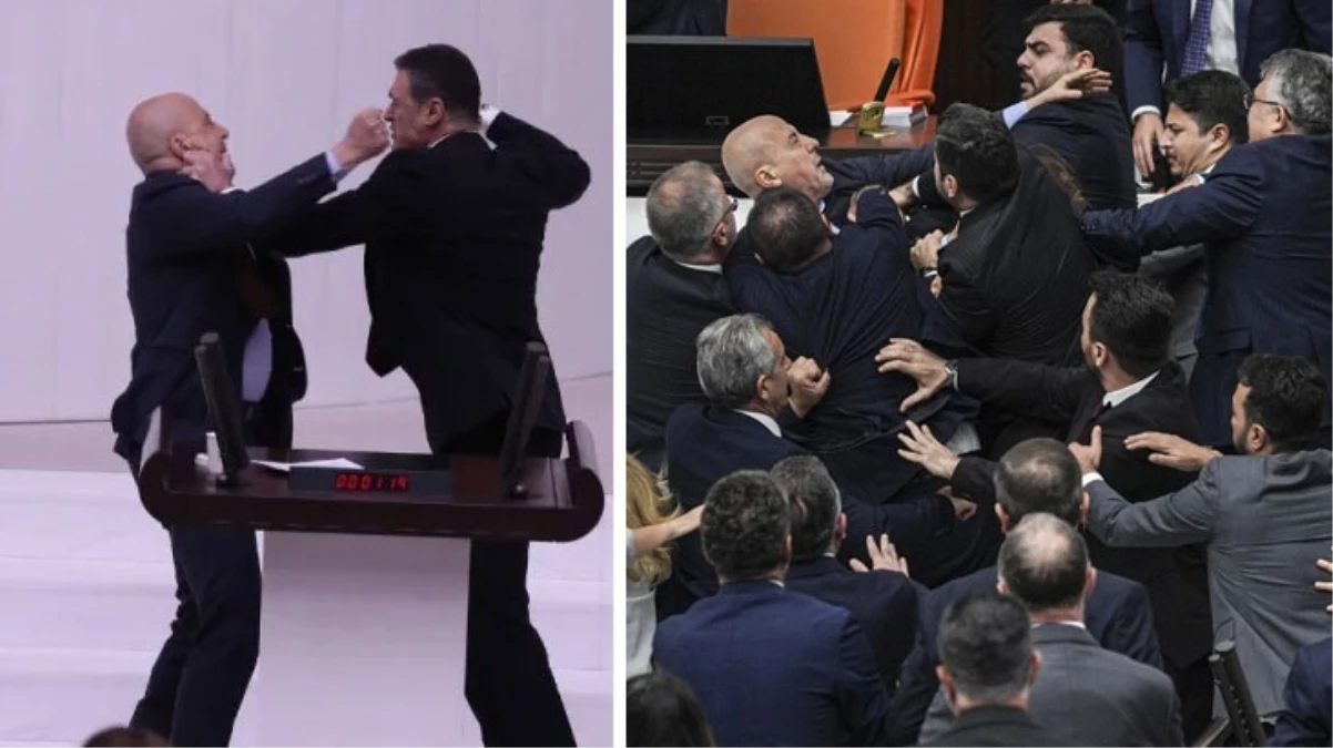 Meclis'teki yumruklu kavga dünya basınında