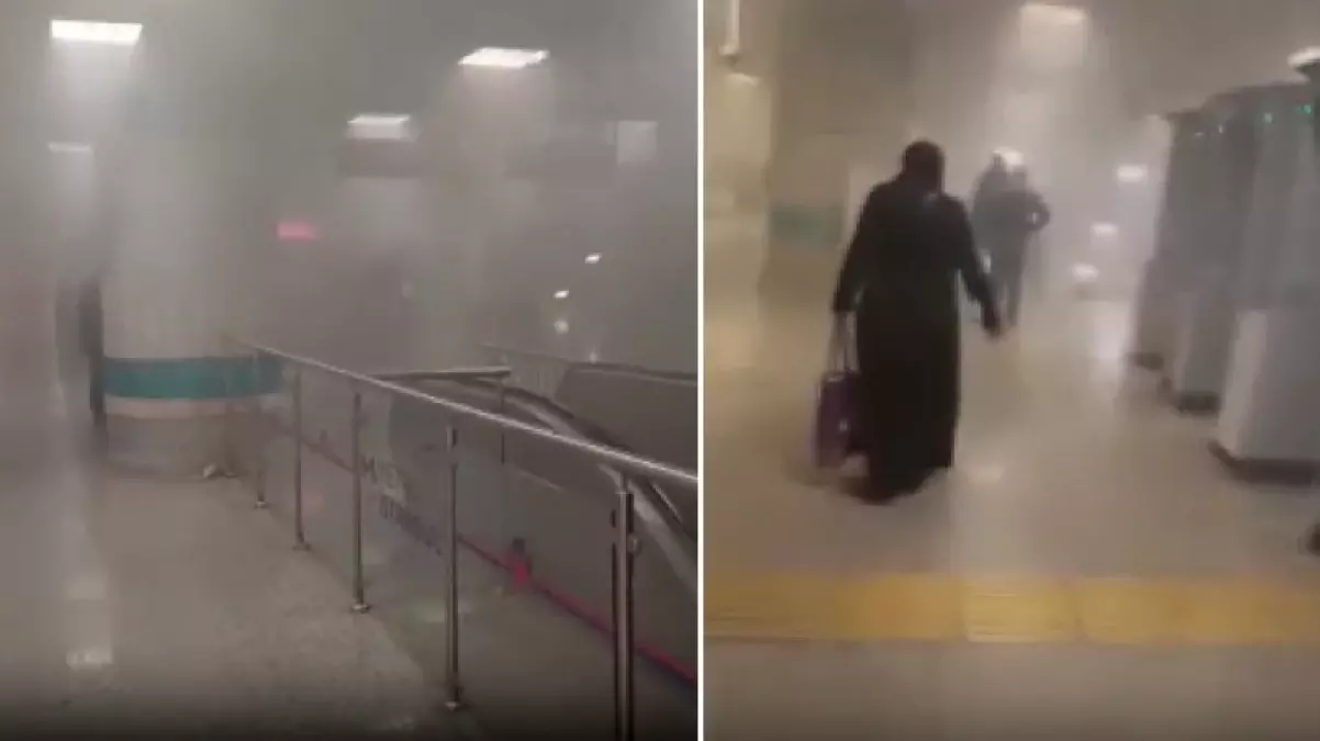 İstanbul Yenikapı metro istasyonunda yangın