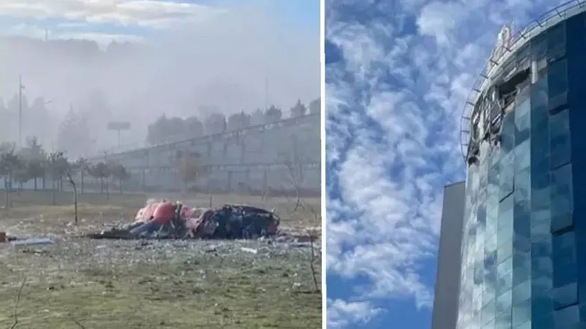 Muğla'da helikopter hastaneye çarptı