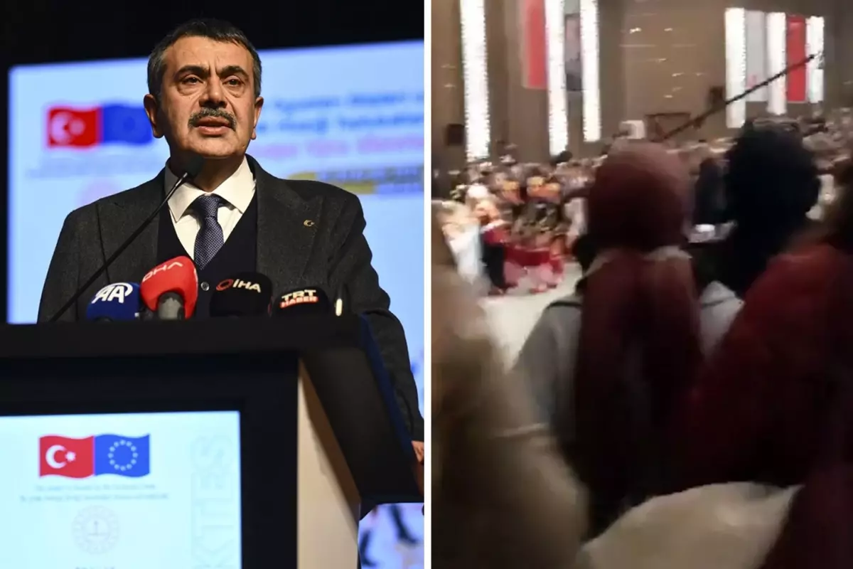 Öğretmenler, Bakan Tekin'i protesto etti