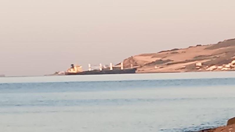 Tekirdağ'da kuru yük gemisi karaya oturdu