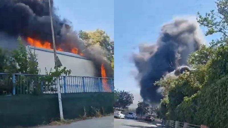 Pendik'te İSKİ'ye ait tesiste yangın
