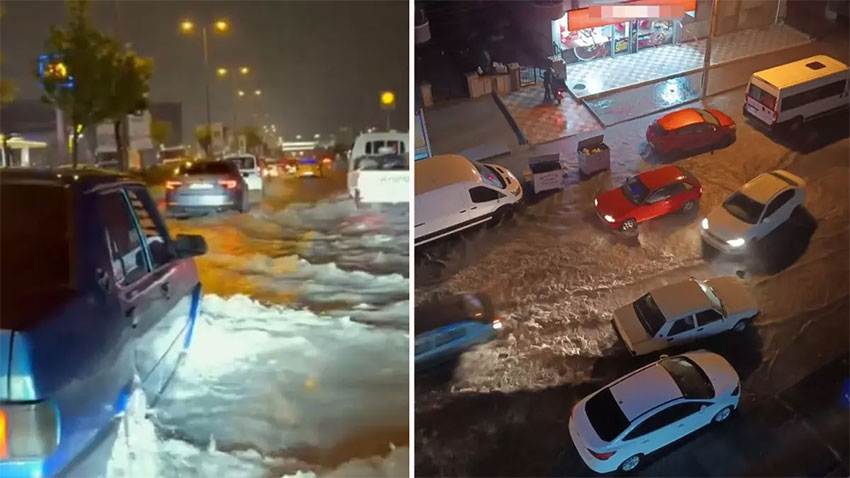 Ankara'da şiddetli yağış hayatı felç etti