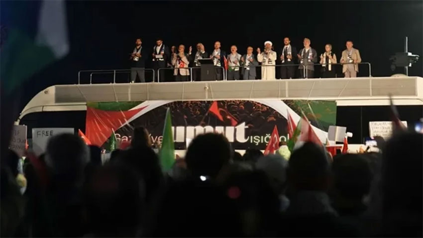 İstanbul'da binlerce kişi Gazze'ye umut oldu