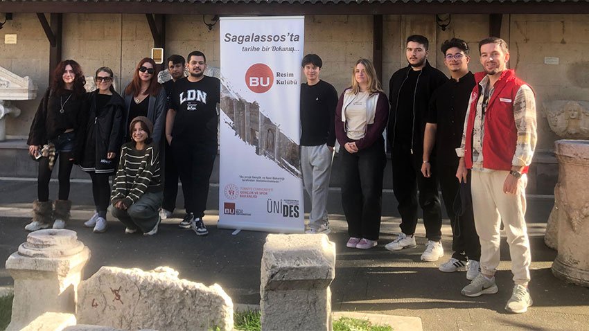 Belek Üniversitesi öğrencileri Sagalassos'ta sanatla buluştu