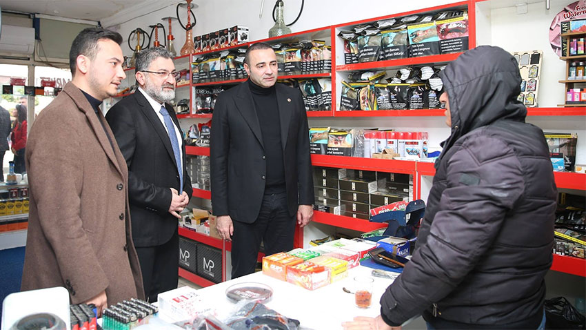 Kadir Kumbul'dan esnafa geçmiş olsun ziyareti