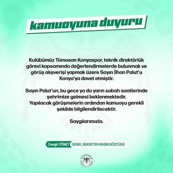 Tümosan Konyaspor, İlhan Palut'u davet etti