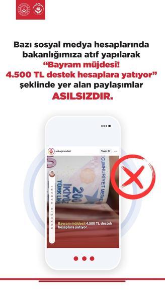Bakanlık: 'Bayram müjdesi' paylaşımları asılsız