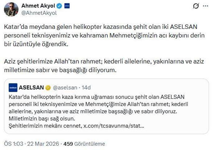 Katar'da eğitim helikopteri düştü: 3'ü Türk, 7 şehit