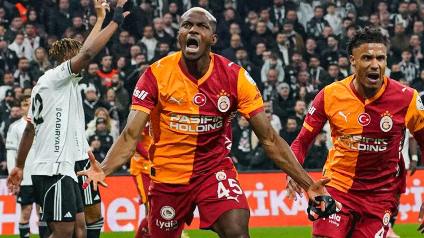 Galatasaray Beşiktaş'ı 10 kişiyle yendi