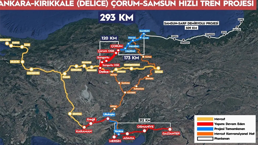 Samsun - Ankara arası 2.5 saate düşüyor