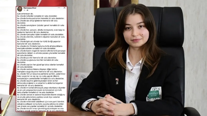 Rümeysa Eker'den skandal paylaşım