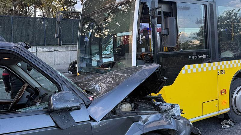 Sarıyer'de cip ile İETT otobüsü çarpıştı