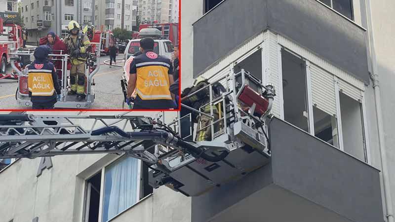 Kadıköy'de 8 katlı binada yangın